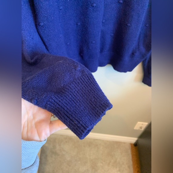 Kendall & Kylie Knit Crewneck Pullover Sweater Royal Blue Medium - Picture 5 of 6